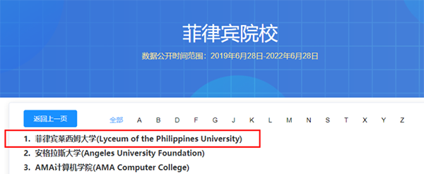菲律宾莱西姆大学认证